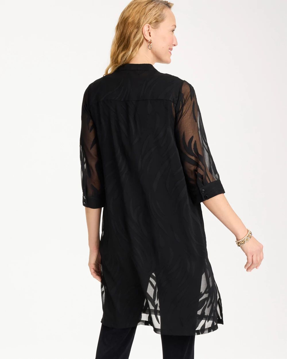Travelers™ Collection Sheer Jacquard Topper | Chico's